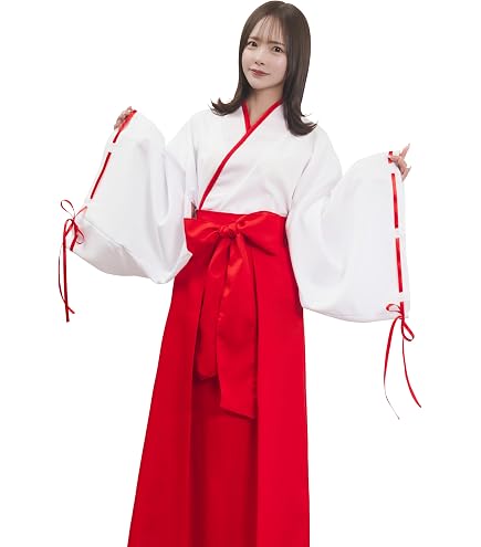 Amazon.co.jp: 265ひぐらしのなく頃に 羽入巫女コスプレ衣装(男性L